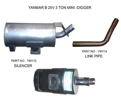 aftermarket yanmar mini excavator mufflers|Yanmar Excavator Parts .